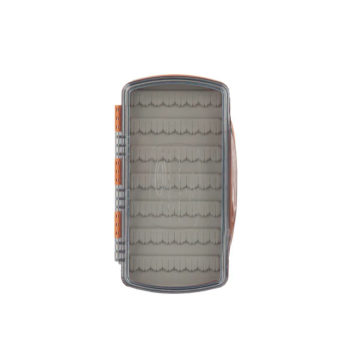FISHPOND TACKY PESCADOR FLY BOX - MEDIUM - CLEAR - BURNT ORANGE