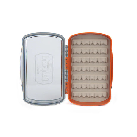 FISHPOND TACKY PESCADOR FLY BOX - SMALL - CLEAR - BURNT ORANGE