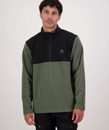 SWANNDRI MENS HIGH ROCK FLEECE QUARTER ZIP OLIVE