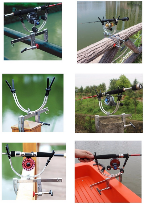 FRANK MARINE ALUMINIUM ALLOY CLAMP CLIP ADJUSTABLE SLIDING ROD HOLDER