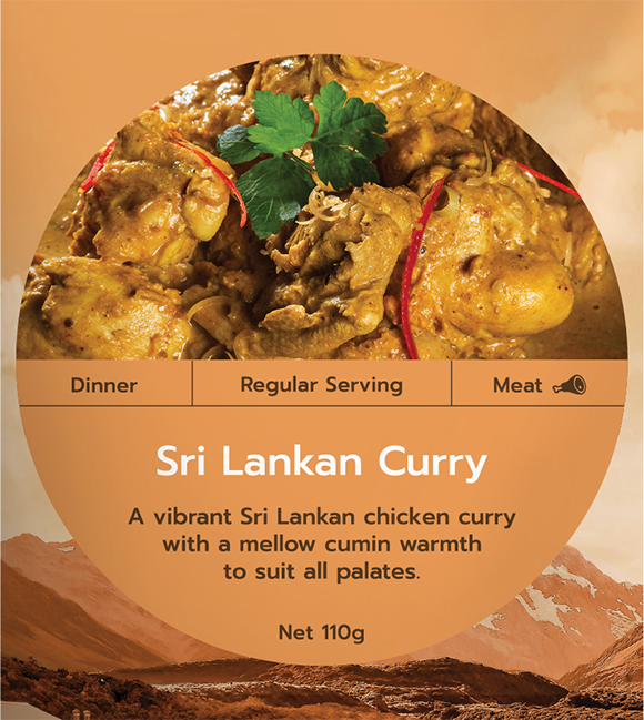 REAL MEALS SRI LANKAN CHICKEN CURRY 110G