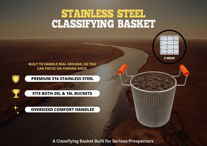 REAPER TOOLS STAINLESS STEEL CLASSIFYING 3 MESH BASKET