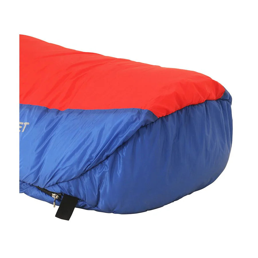 ONE PLANET SUMMIT -5 UNISEX SYNTHETIC SLEEPING BAG LARGE LEFT-HAND ZIP BLUE/RED