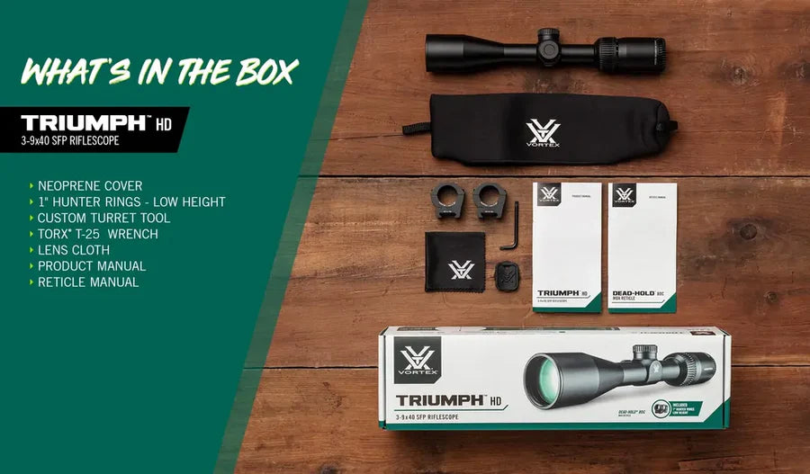 VORTEX TRIUMPH HD 3-9X40 DEAD HOLD BDC