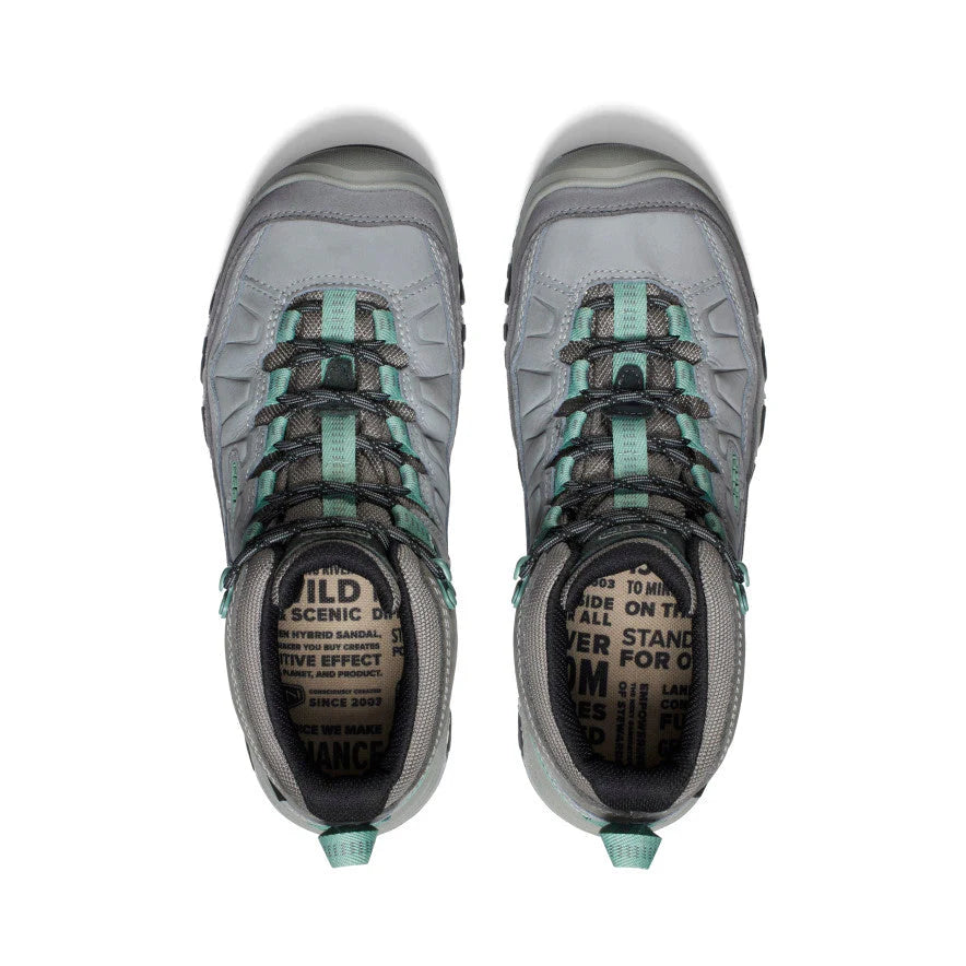 KEEN TARGHEE IV MID WATERPROOF HIKING BOOTS ALLOY/GRANITE GREEN