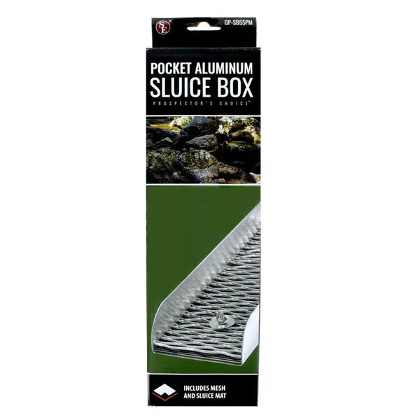 POCKET ALUMINIUM SLUICE BOX WITH RIBBED MATTING