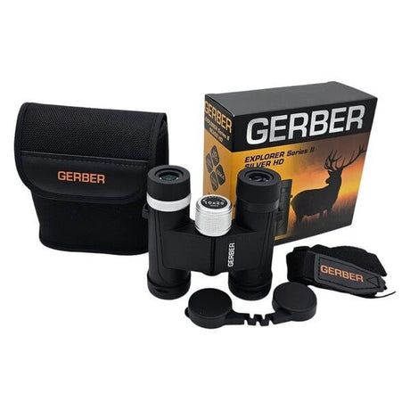 GERBER EXPLORER SERIES II SILVER HD 10X25 BINOCULARS
