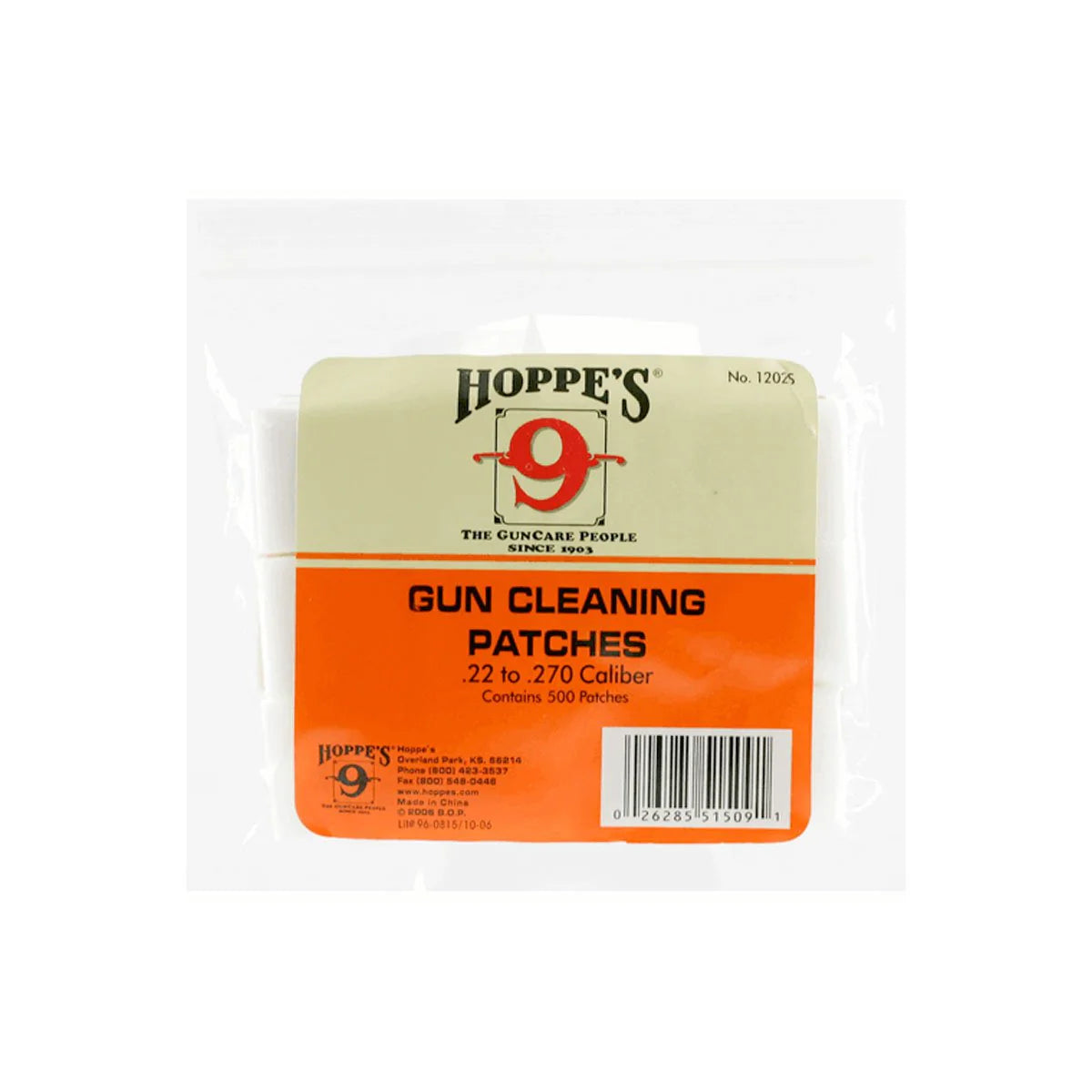 HOPPES CLEANING PATCHES .22-.270