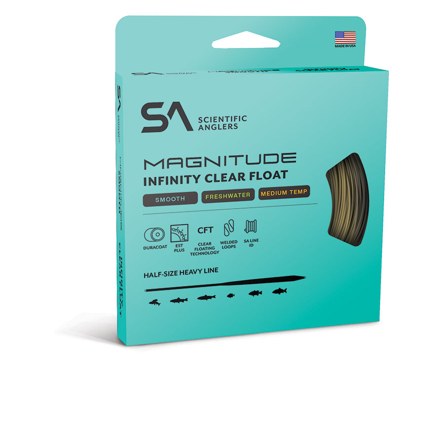SCIENTIFIC ANGLERS MAGNITUDE SMOOTH INFINITY CLEAR FLOAT HEAD BACKSKIN/CLEAR