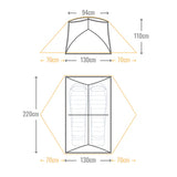 MONT MOONDANCE 2 FULL NYLON LIGHTWEIGHT HIKING TENT