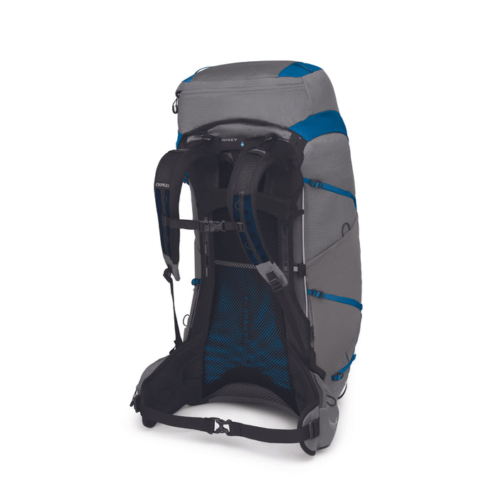 OSPREY EXOS PRO 55L HIKING PACK MEN'S DALE GREY/AGAM BLUE  S/M