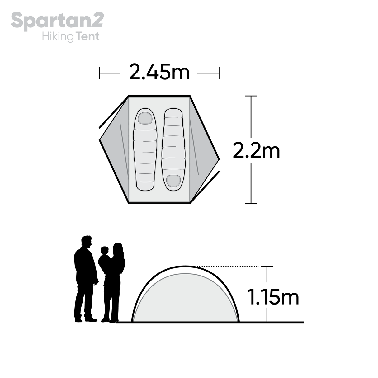 EXPLORE PLANET EARTH SPARTAN 2 PERSON HIKING TENT