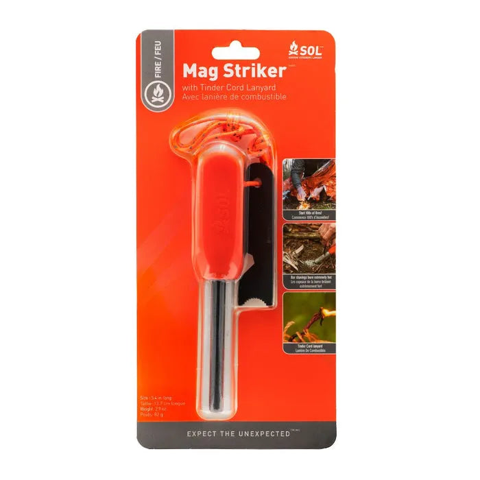 SURVIVE OUTDOORS LONGER MAG STRIKER WITH TINDER CORD