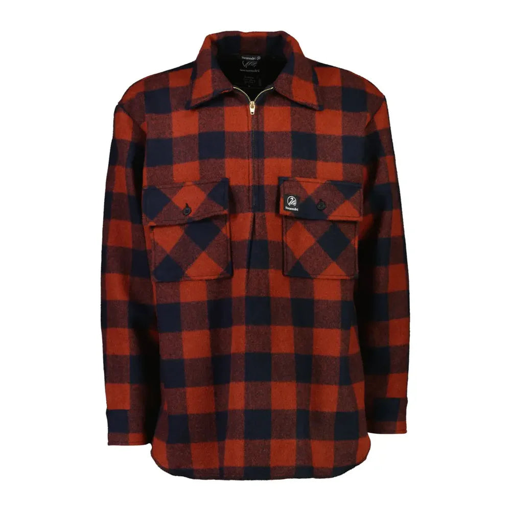 SWANNDRI RANGER BUSH SHIRT BURNT MERLOT CHECK