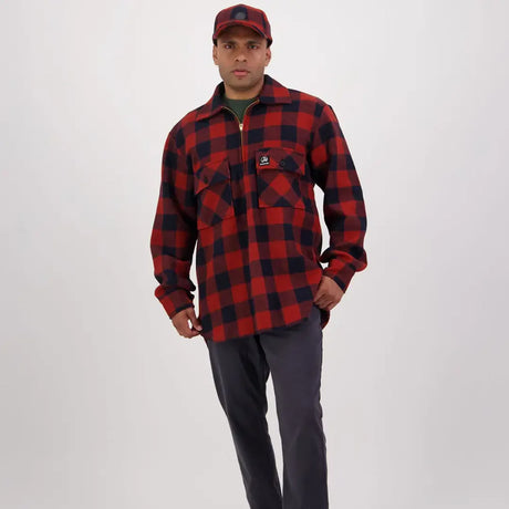 SWANNDRI RANGER BUSH SHIRT BURNT MERLOT CHECK