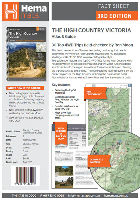 HEMA THE HIGH COUNTRY VICTORIA ATLAS AND GUIDE 3RD EDITION
