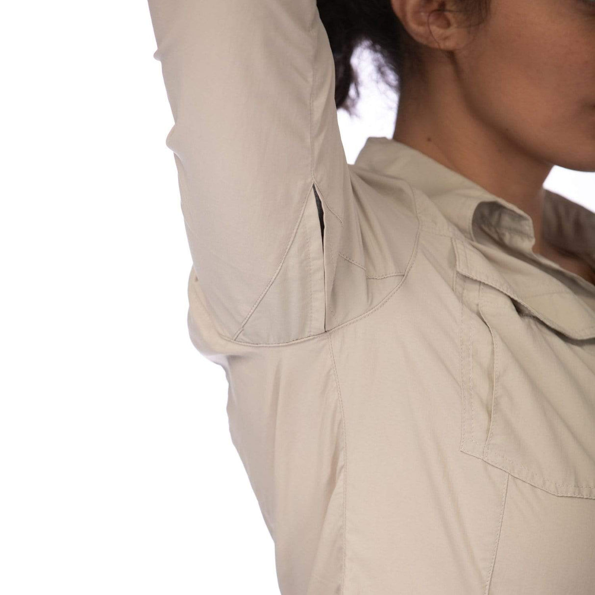 MONT LADIES LIFESTYLE VENTED SHIRT STONE