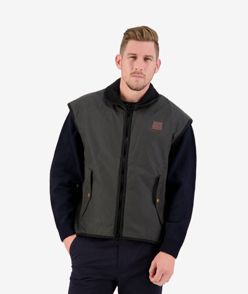 SWANNDRI FOXTON VEST WOOL LINED BROWN