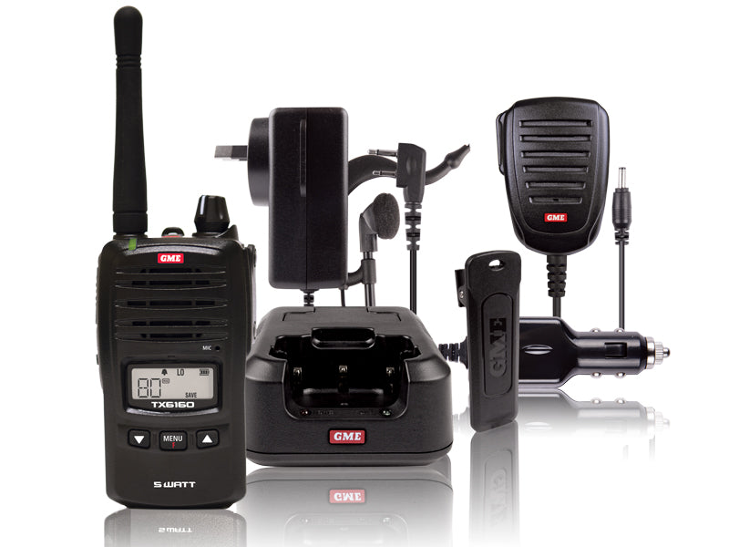 GME TX6160 5/1 WATT UHF CB HANDHELD RADIO PACK